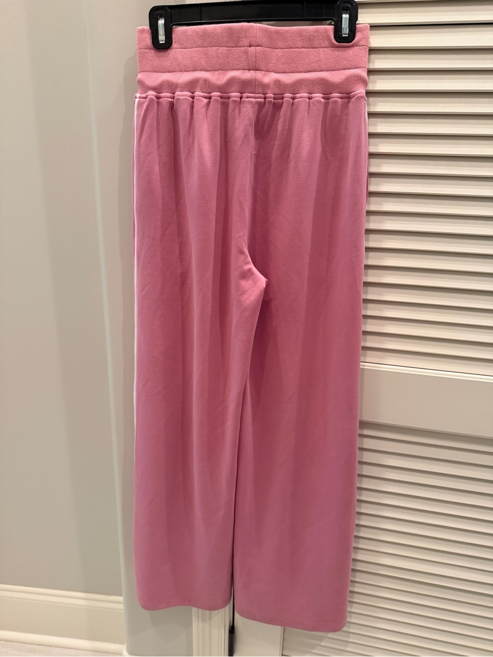 Umgee Dusty Pink Wide-Leg Joggers with White Side Stripes - Picture 2 of 3